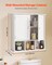 Wall-Mounted Bathroom Cabinet with 2 Doors & Adjustable Shelves